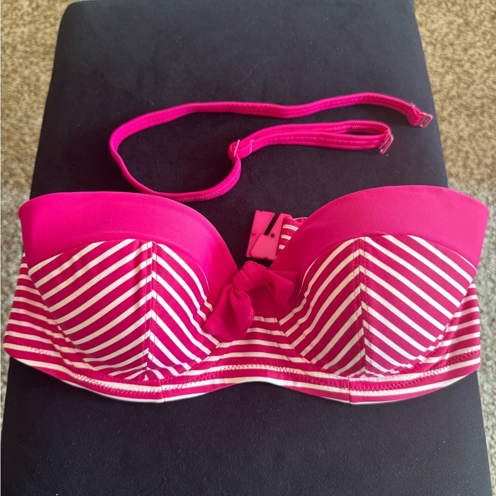 Freya Pink and White Striped Bikini - Picture 2 of 6